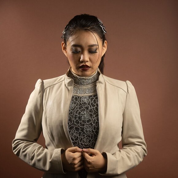 Leather Evening Jacket by White House Black Market - Size S - Picture 10 of 11